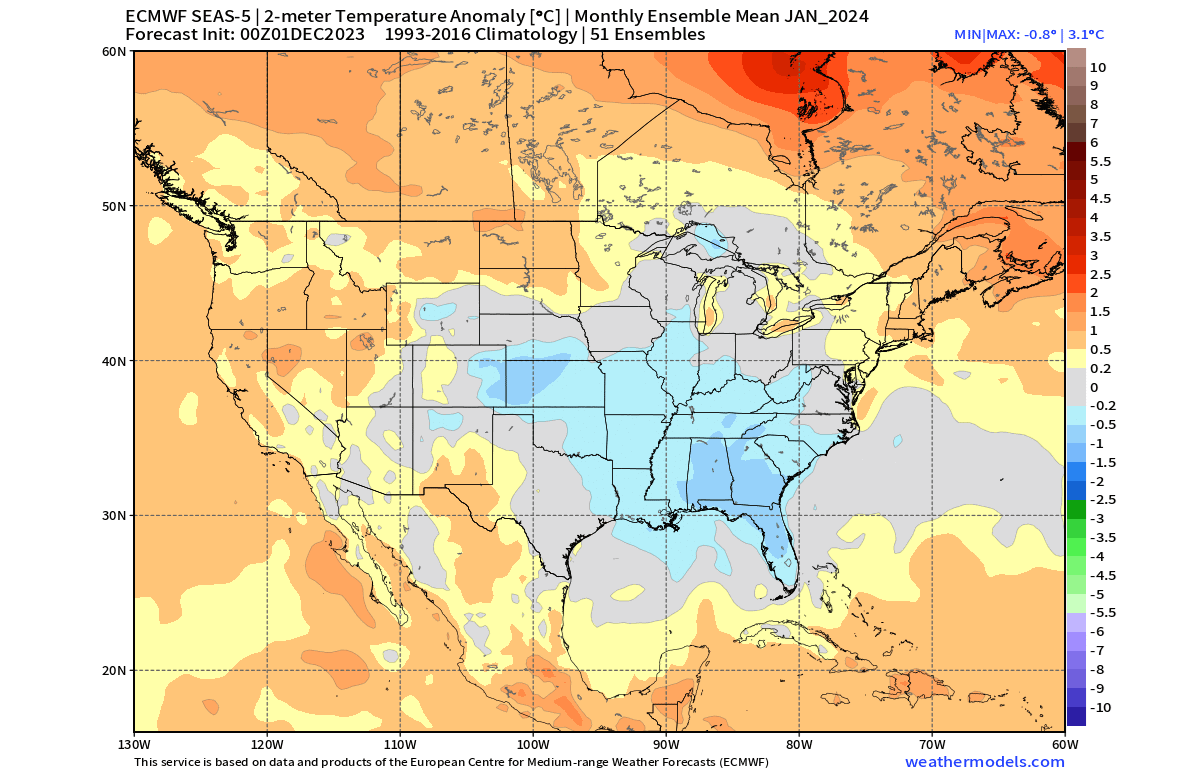 winter-forecast-january-2024-temperature-cold-anomaly-pattern-ecmwf-united-states-canada