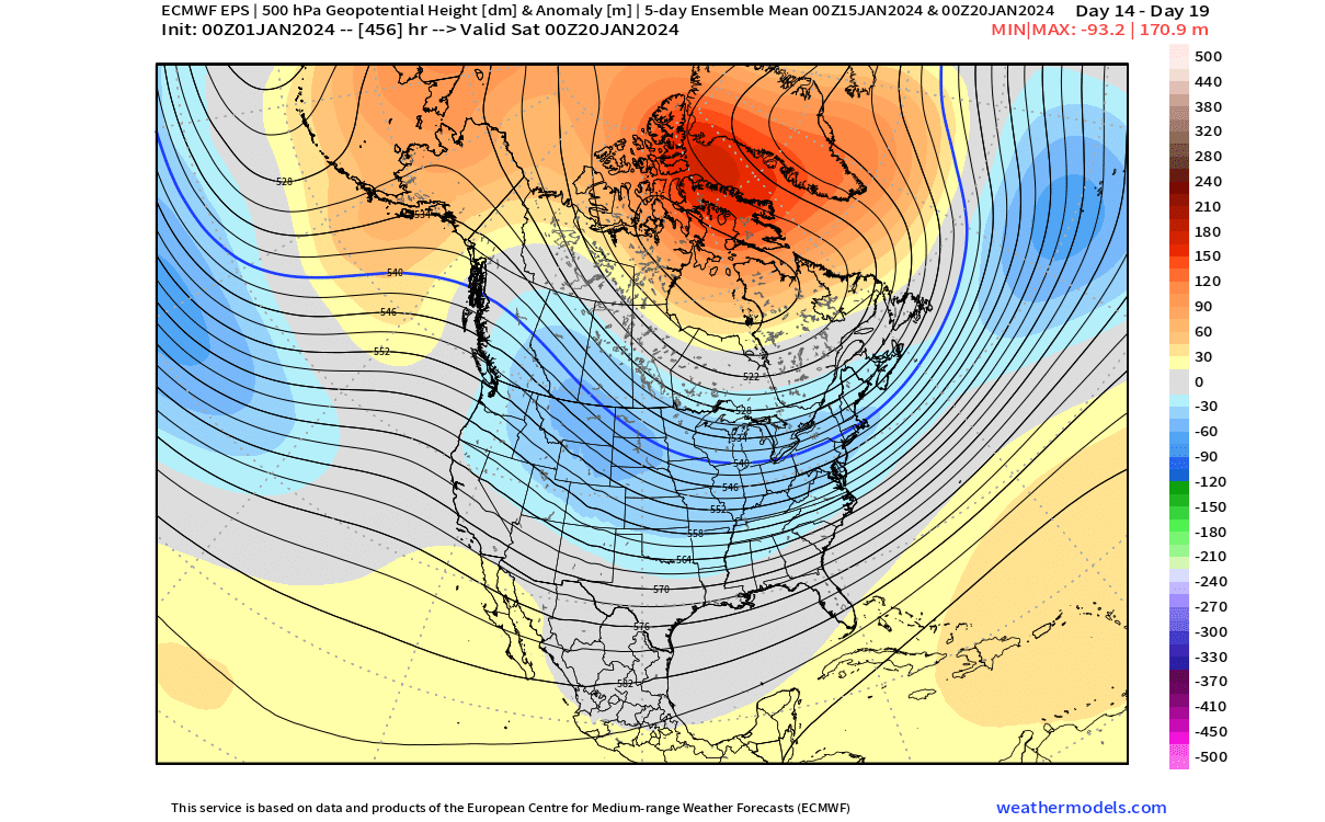 winter-forecast-january-500mb-pressure-anomaly-pattern-ecmwf-united-states-canada-extended-cold