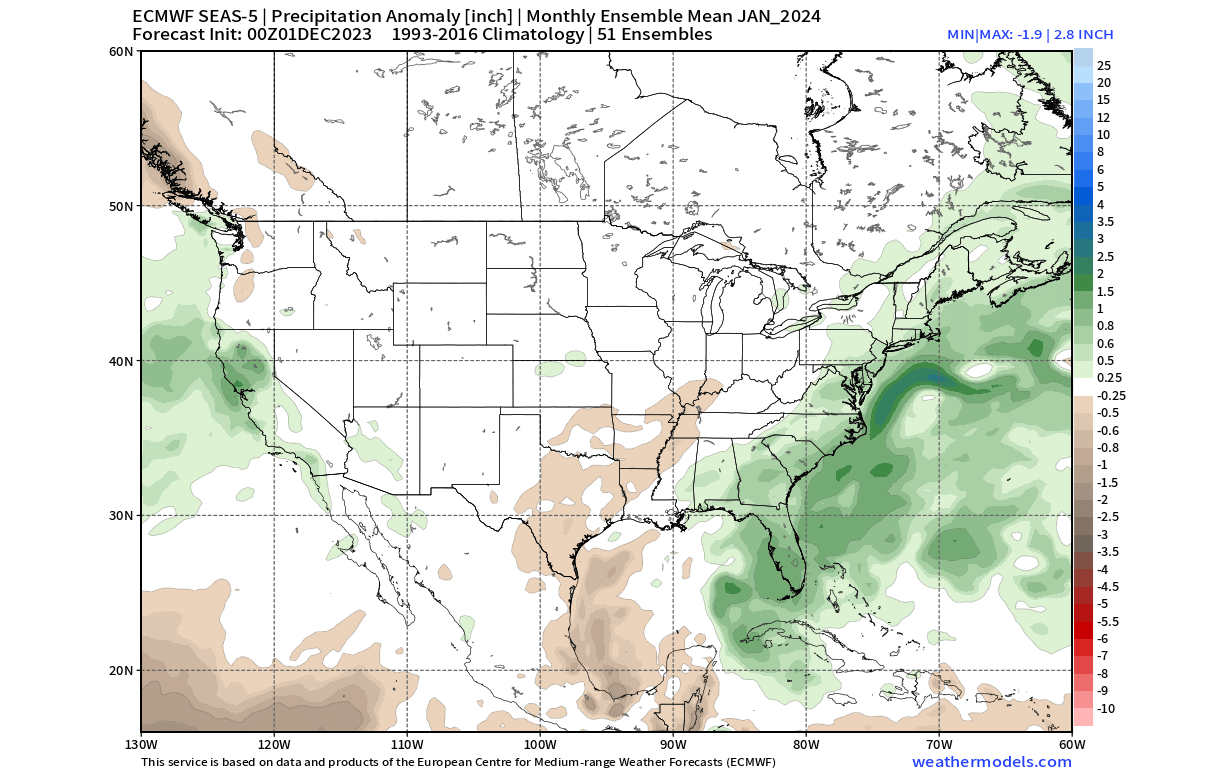 winter-forecast-january-precipitation-anomaly-pattern-ecmwf-united-states-canada