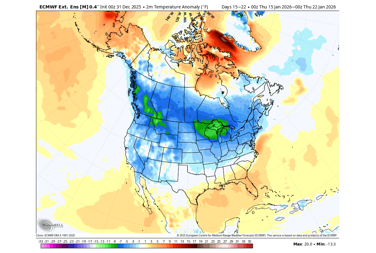 winter-forecast-january-second-half-temperature-airmass-anomaly-united-states-canada-cold-polar-vortex