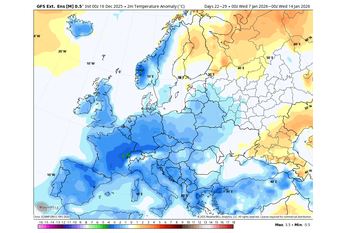 winter-forecast-january-surface-temperature-anomaly-europe-cold-stronger-polar-vortex