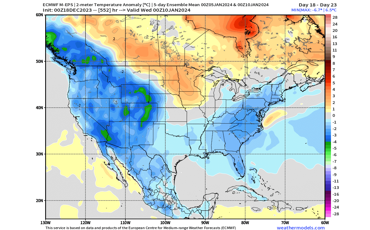 winter-forecast-january-surface-temperature-anomaly-pattern-ecmwf-united-states-canada-cold