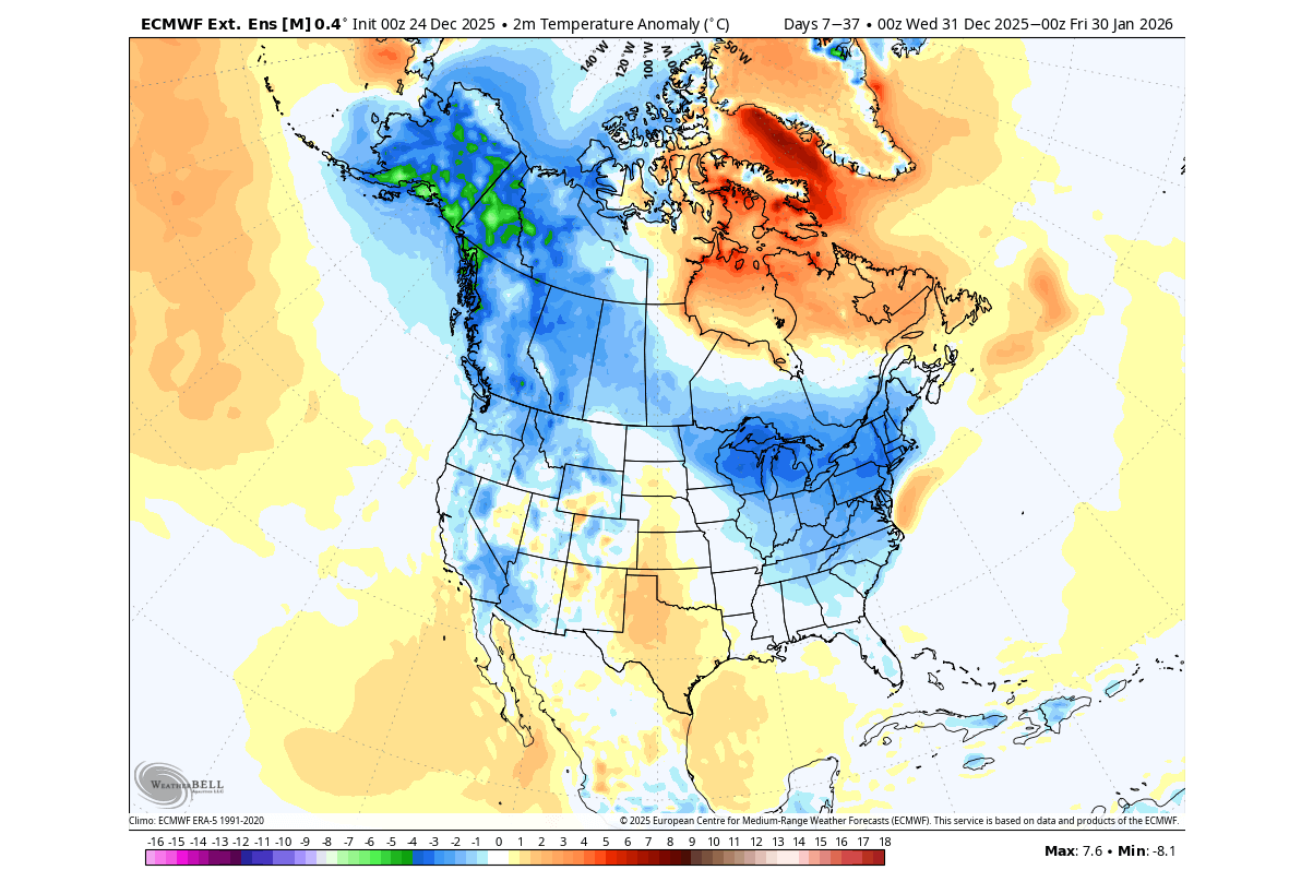 winter-forecast-january-temperature-anomaly-united-states-canada-cold-polar-vortex-core-arrives