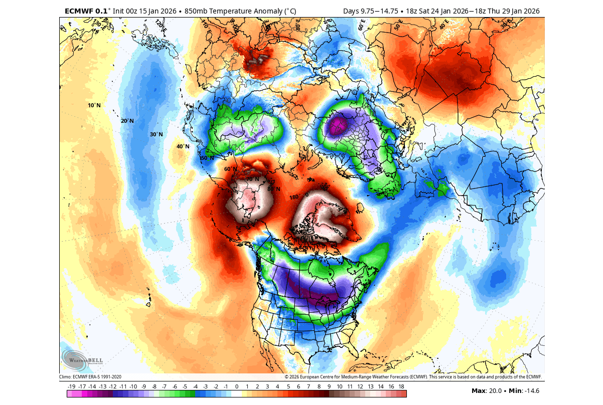 winter-forecast-late-january-airmass-temperature-anomaly-ecmwf-united-states-canada-stratospheric-disruption-polar-vortex-core