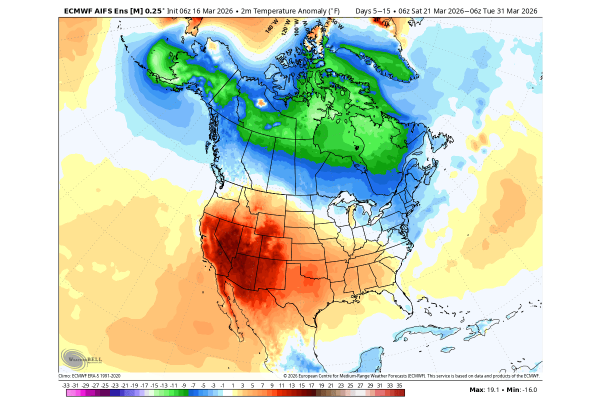 winter-spring-weather-transition-temperature-forecast-march-2026-anomaly-united-states-canada-ecmwf-long-range
