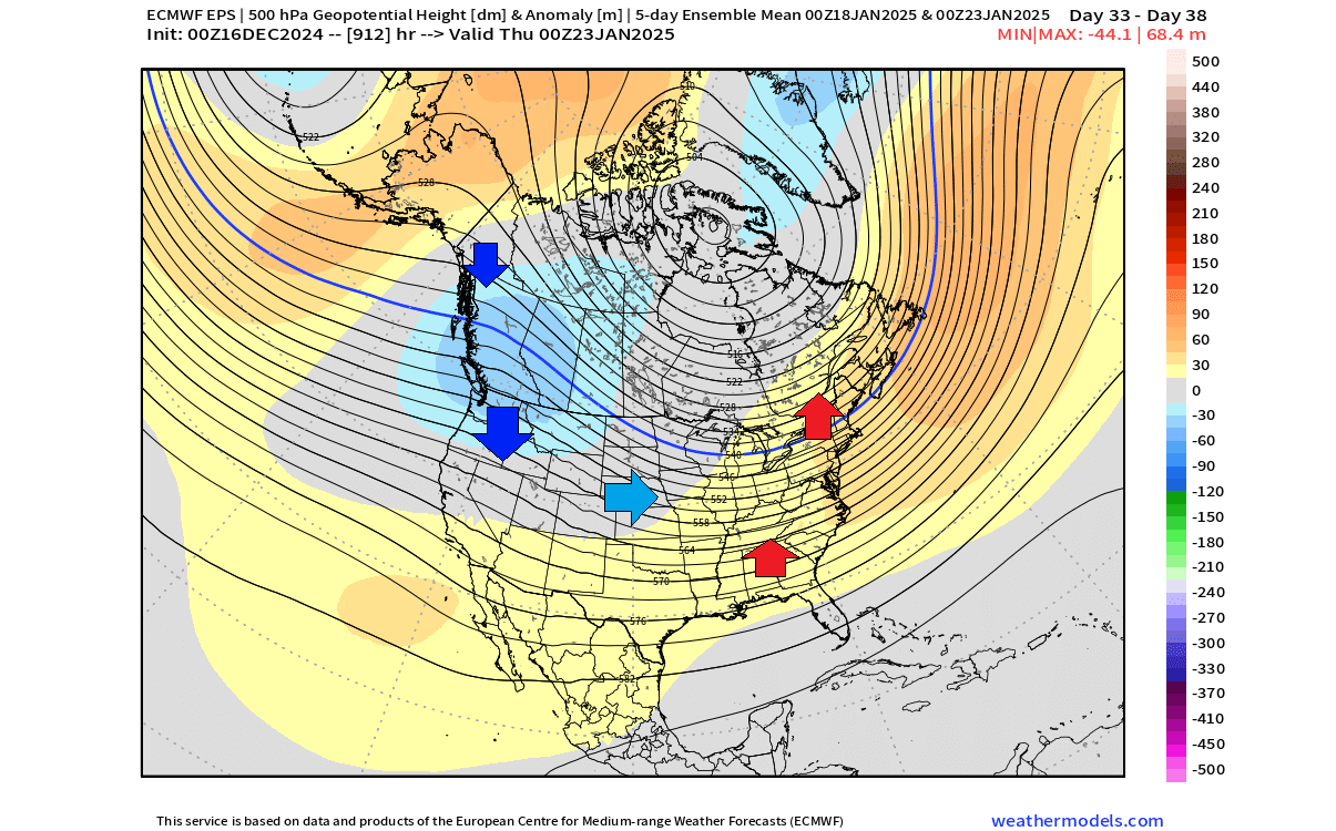 winter-weather-pattern-forecast-united-states-canada-low-pressure-anomaly-late-january-2025