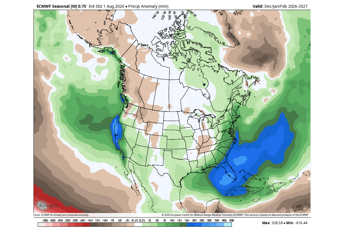 winter-weather-season-enso-precipitation-anomaly-united-states-canada-el-nino-snow-pattern-forecast-ecmwf-2026-2027