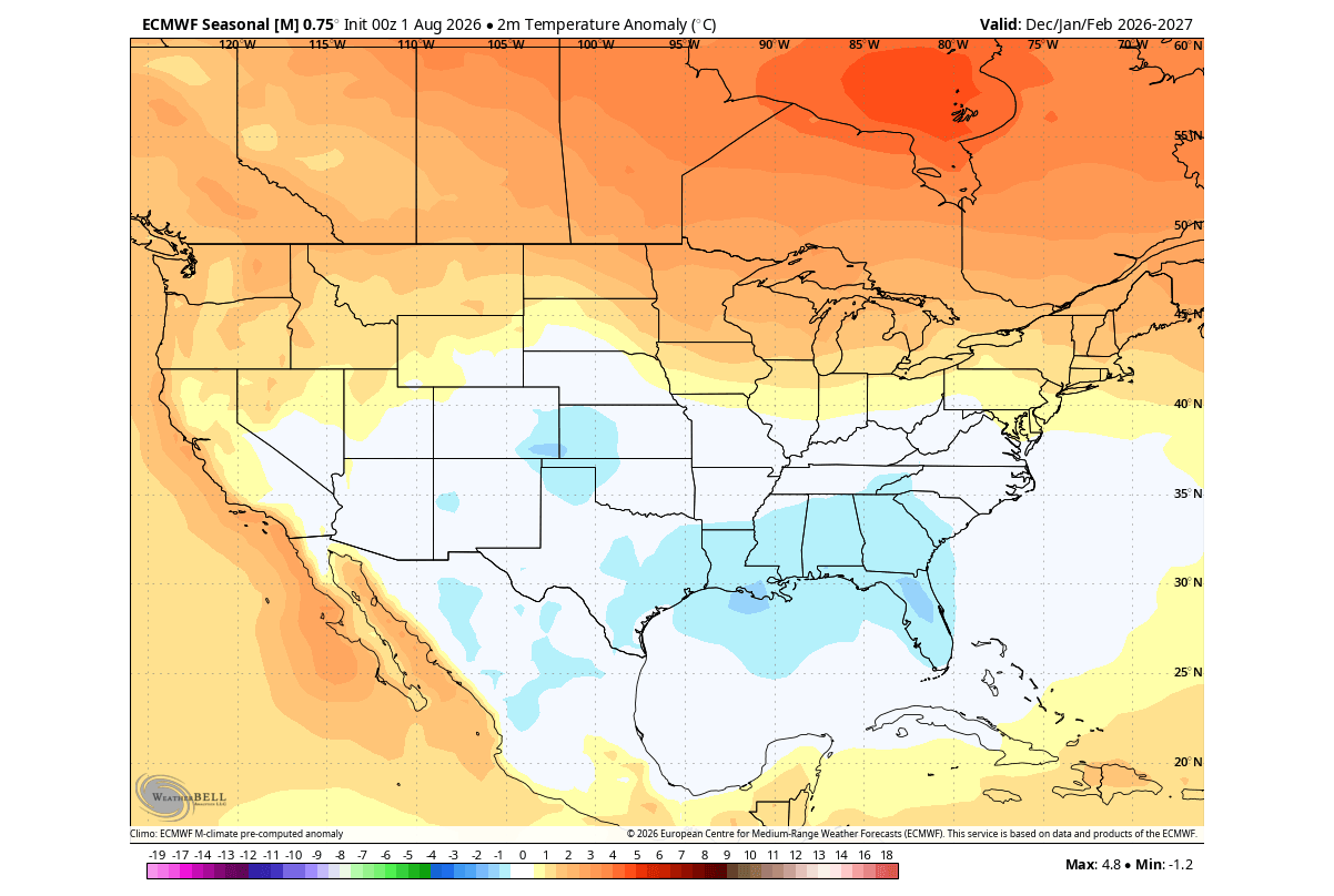 winter-weather-season-temperature-anomaly-united-states-canada-el-nino-snow-pattern-forecast-2026-2027-ecmwf-august-run-december-january-february