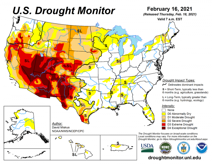 tornado-season-2021-la-nina-united-states-drought-monitor