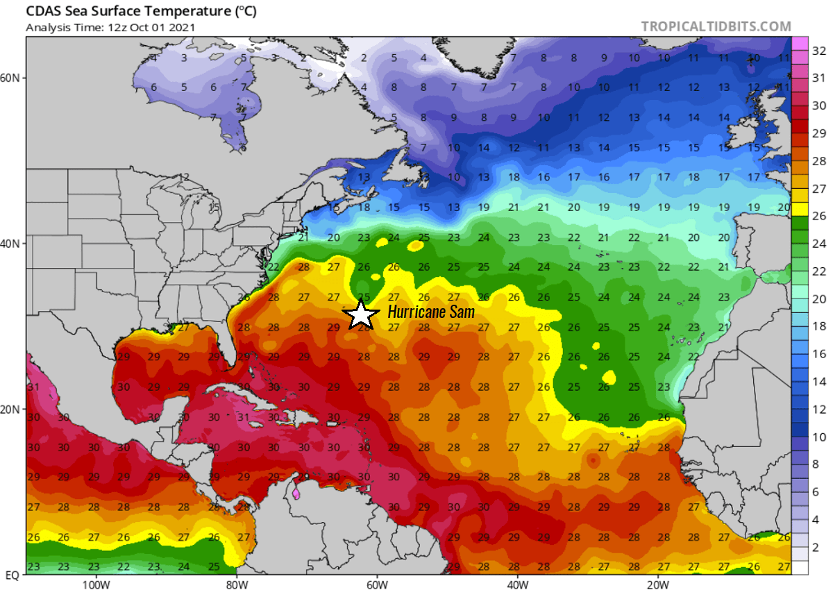 atlantic-hurricane-season-2021-most-powerful-storm-sam-bermuda-europe-sea-temperatures