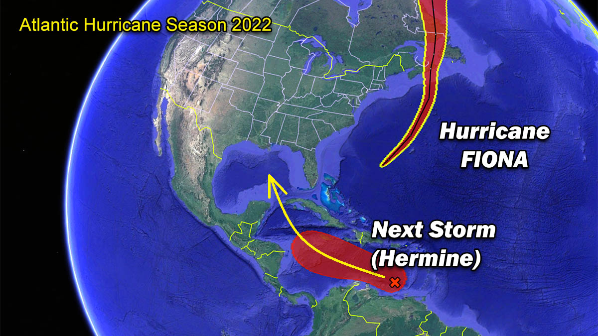 Major Hurricane Threat heads for the US next week, Fiona nears Bermuda