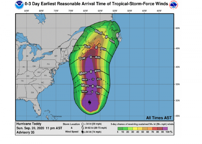 teddy-canada-landfall-arrival-winds