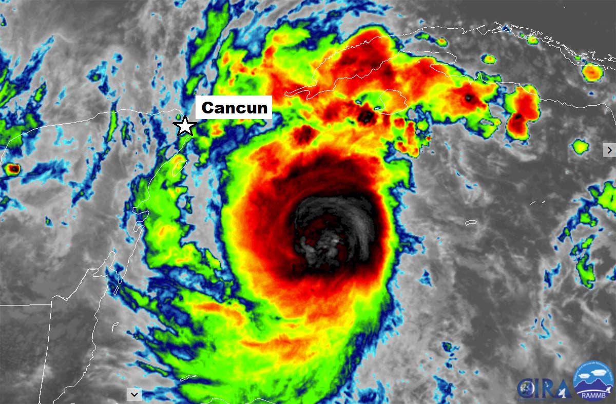Latest on hurricane Delta It will severely strike the Cancun, Yucatan