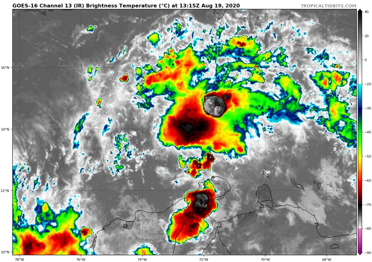 Train of Tropical waves in the Atlantic Tropical storm Laura and