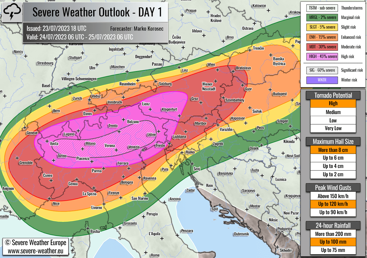 severe-weather-forecast-july-24th-2023-europe-high-risk-italy-slovenia-croatia