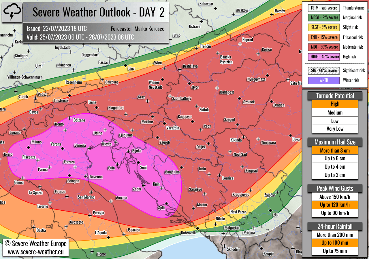 severe-weather-forecast-july-25th-2023-europe-italy-slovenia-croatia-hungary