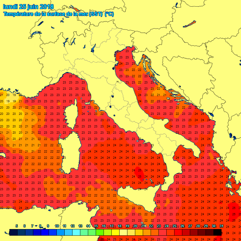 Water Temperature Of The Mediterranean Sea - Real Time Map And Monthly  Temperatures