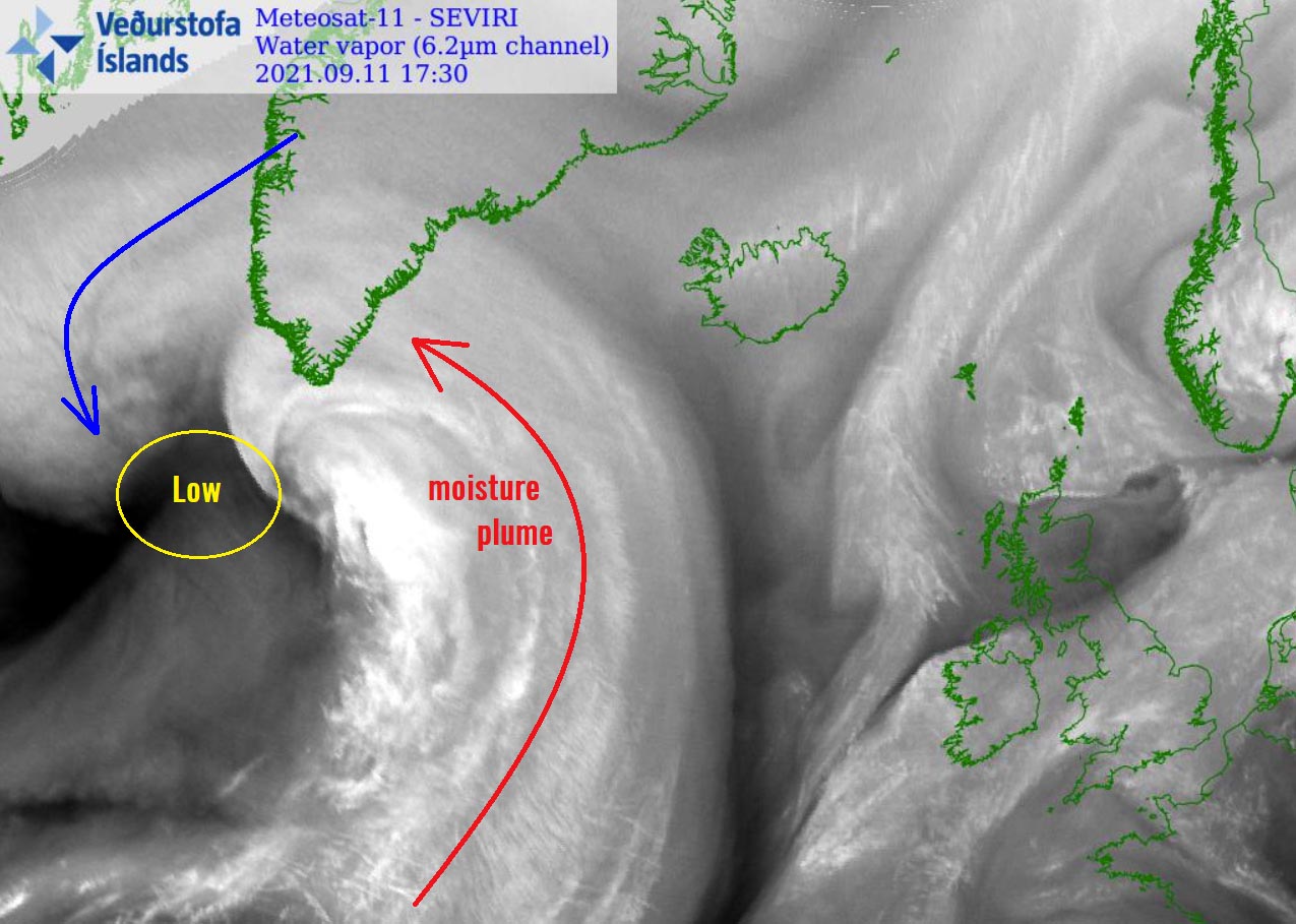 atlantic-hurricane-season-2021-larry-winter-storm-forecast-snow-greenland-moisture-plume