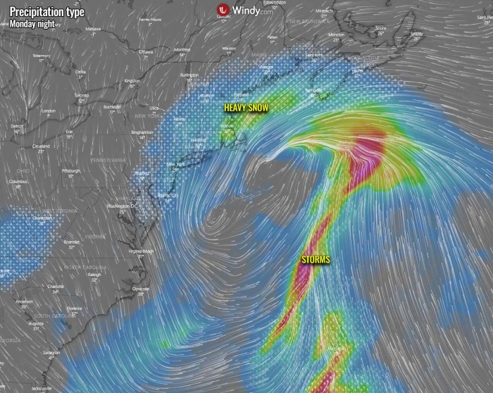 winter-storm-noreaster-snow-weather-forecast-precipitation-monday-night