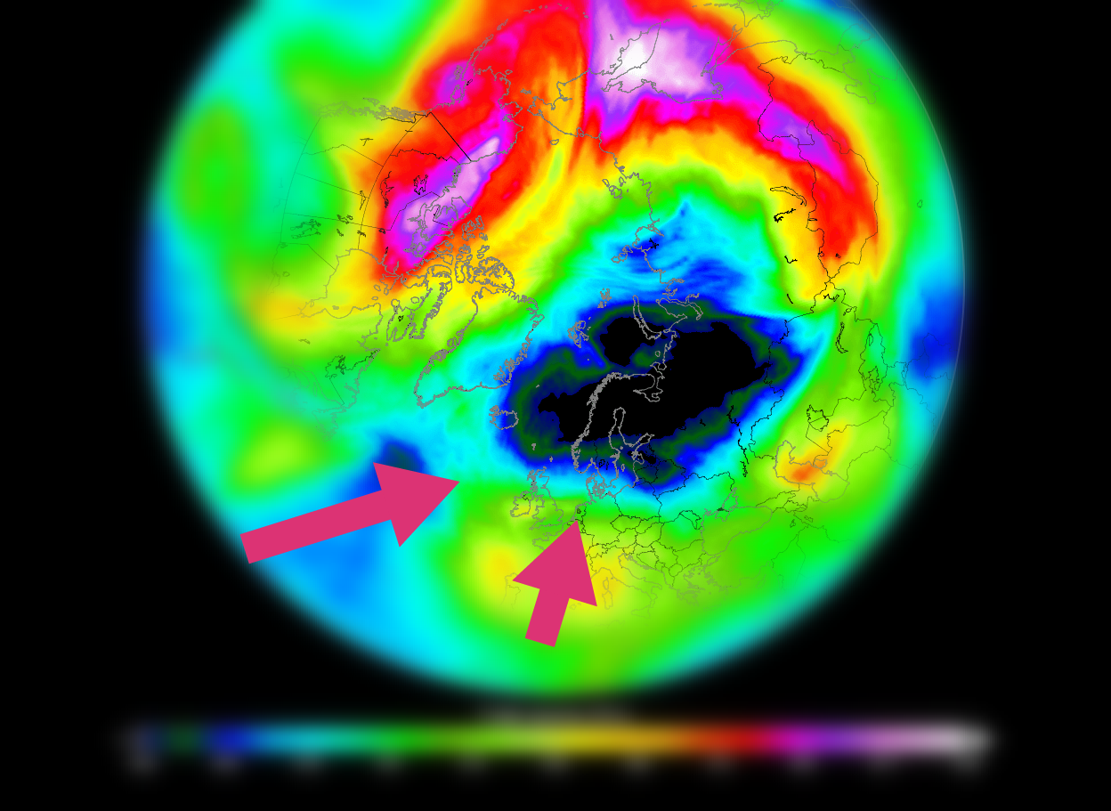 *Polar watch* An ozone hole (mini) has formed over the North pole and