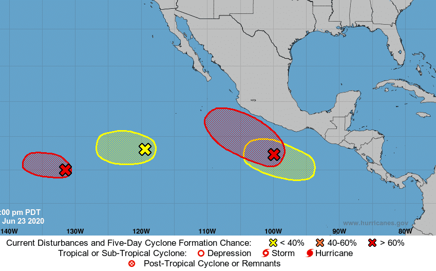 Activity over the Eastern Pacific ramps up - 4 tropical waves developing