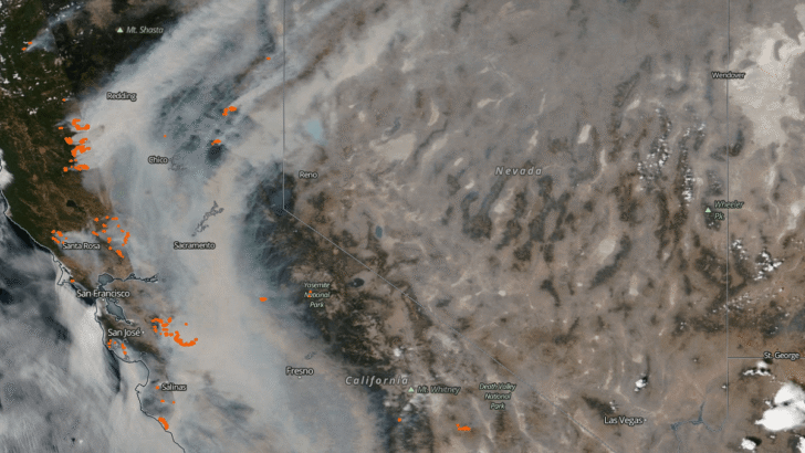 california wildfires smoke cloud