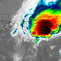 hurricane marco infrared satellite image