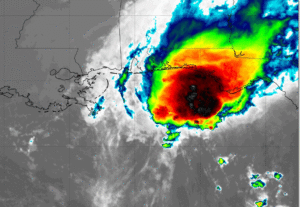 hurricane marco infrared satellite image