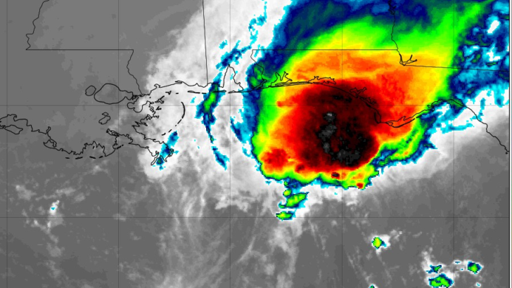 hurricane marco infrared satellite image