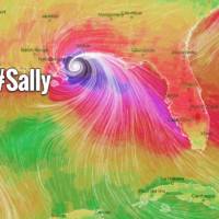 hurricane sally wind swath map