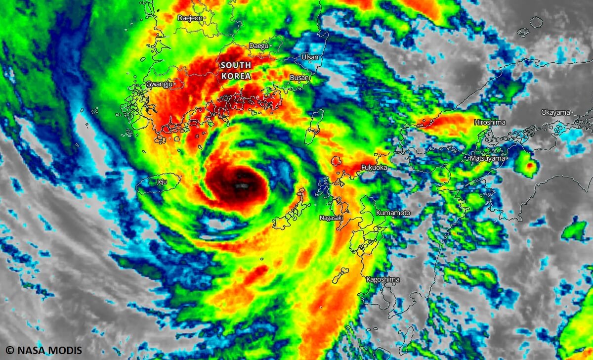 A dangerous typhoon Maysak will make landfall in South Korea tonight