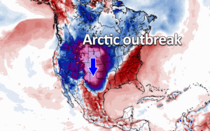 cold forecast arctic outbreak united states
