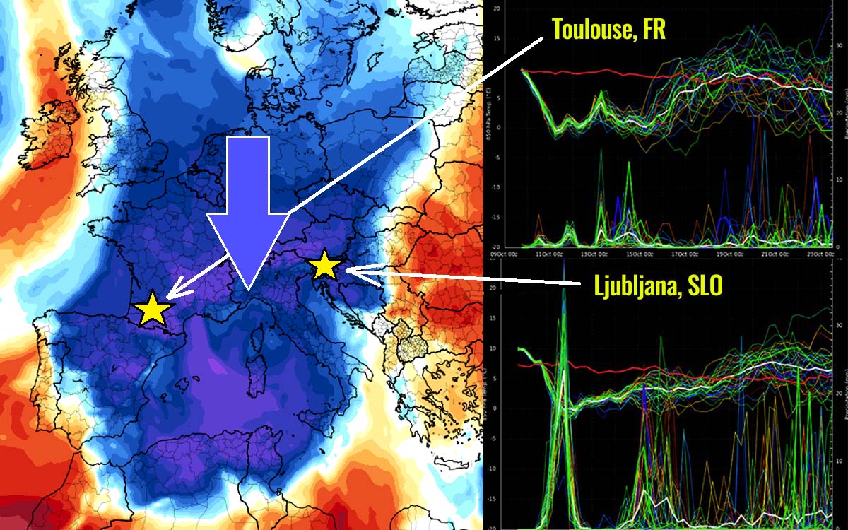 A new cold period is forecast for a large part of Europe this weekend