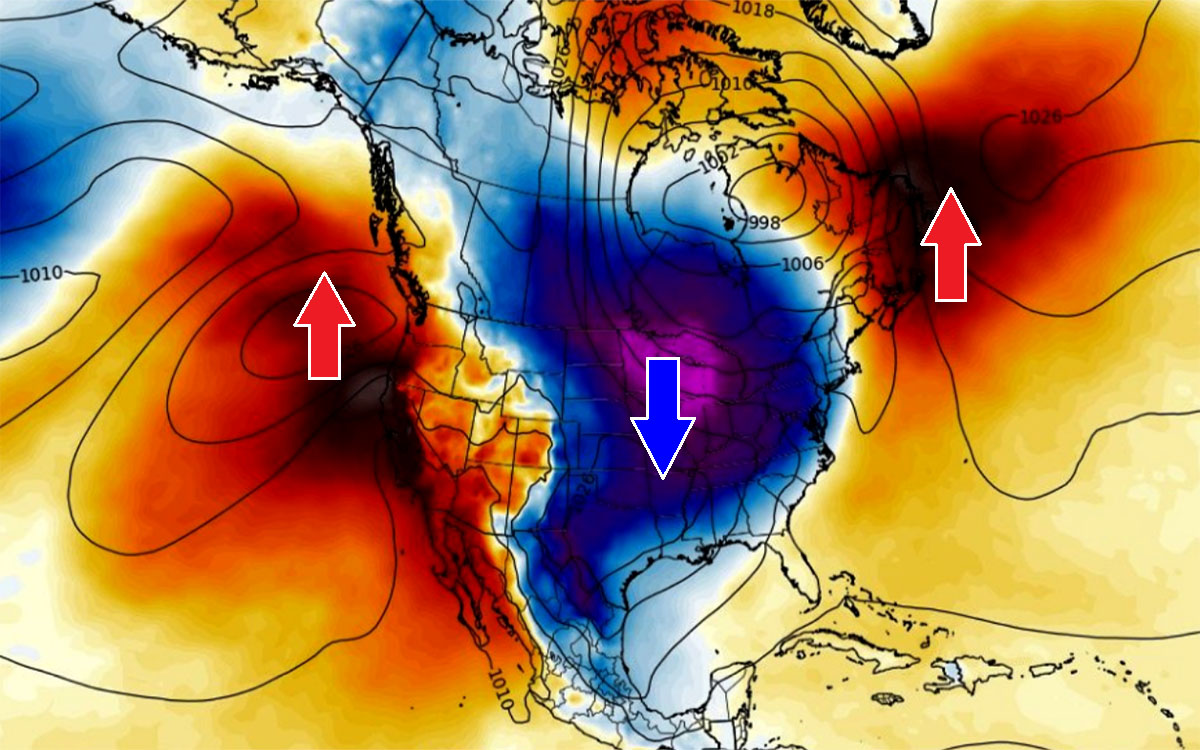 cold forecast united states pattern change