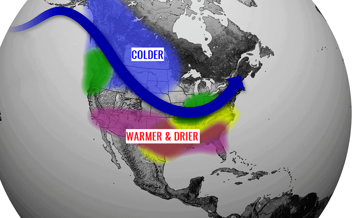 U.S. Winter Outlook: Warmer, drier South with ongoing La Nina