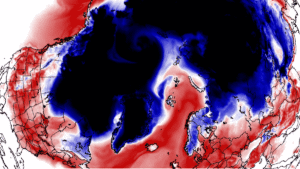 arctic circle unusual temperature warm wave forecast january 2021