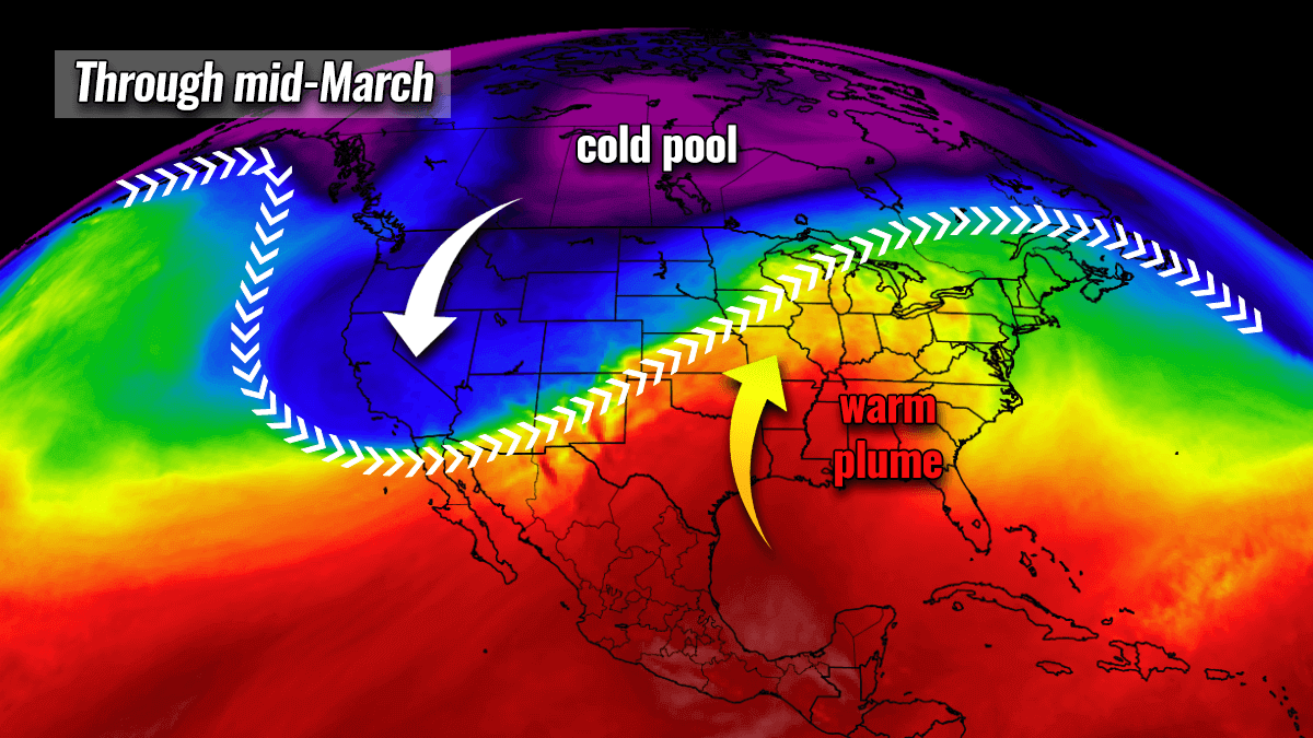united states pattern change severe weather warm wave