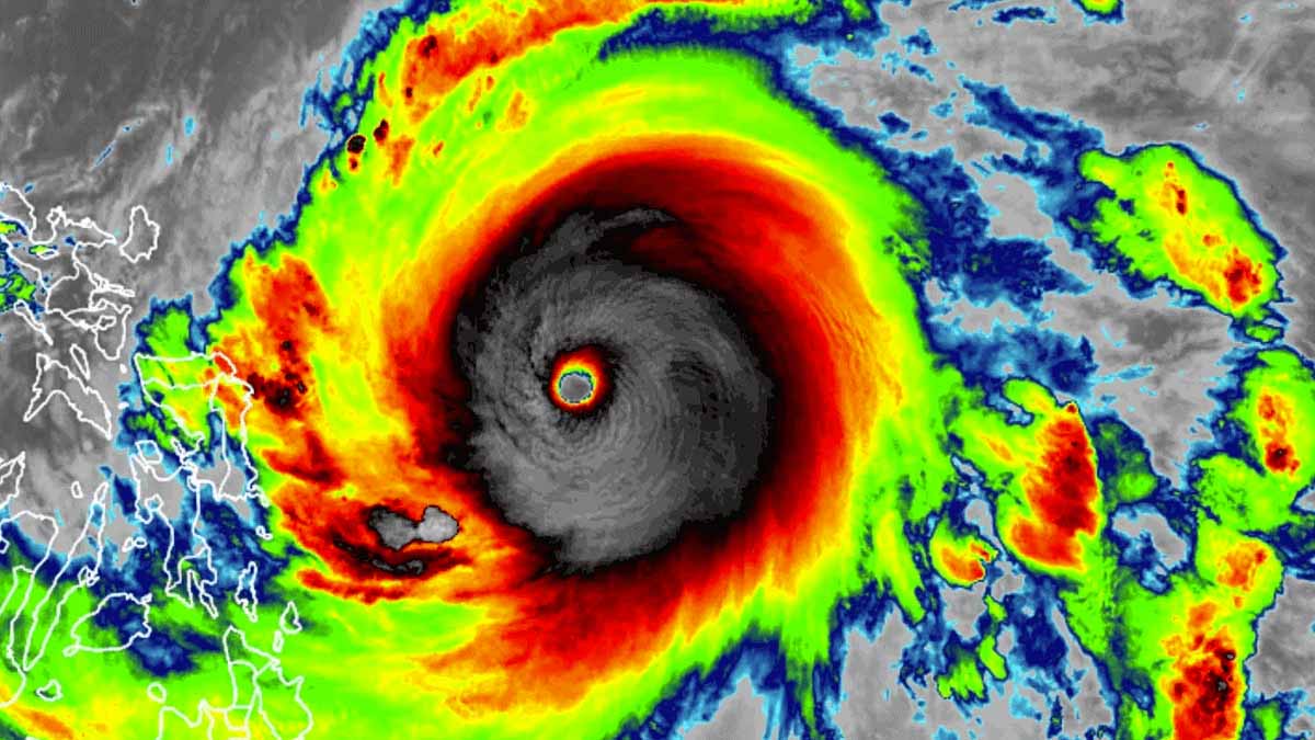 record super typhoon surigae tropical cyclone philippines infrared satellite