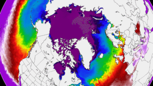 arctic ocean sea ice melt season summer north hemisphere