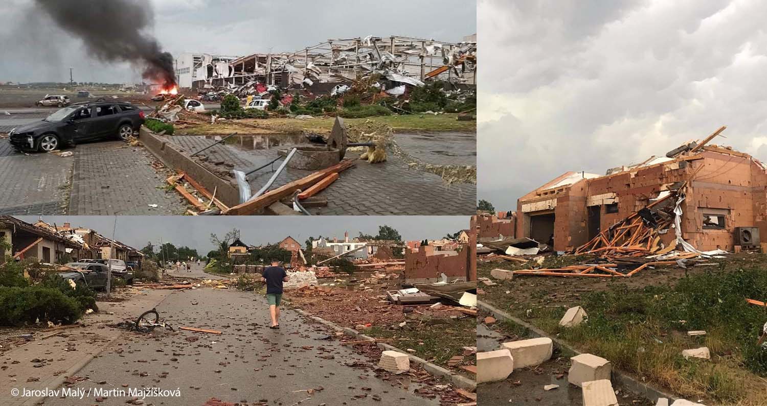 europe severe weather tornado hodonin czech republic damage