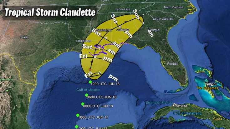 Tropical Storm warnings for the Central Gulf Coast as Claudette is ...