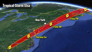 atlantic hurricane season 2021 tropical storm elsa east coast