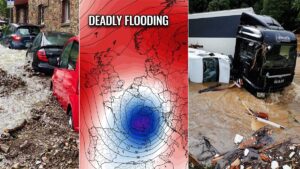 destructive flooding germany belgium