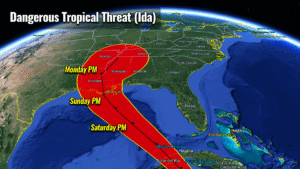 atlantic hurricane season 2021 tropical storm ida gulf coast landfall