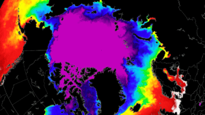 arctic sea ice melt season weather forecast