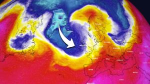 north atlantic cold pool uk ireland snow iceland