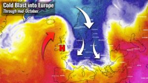 cold blast forecast mid october european continent