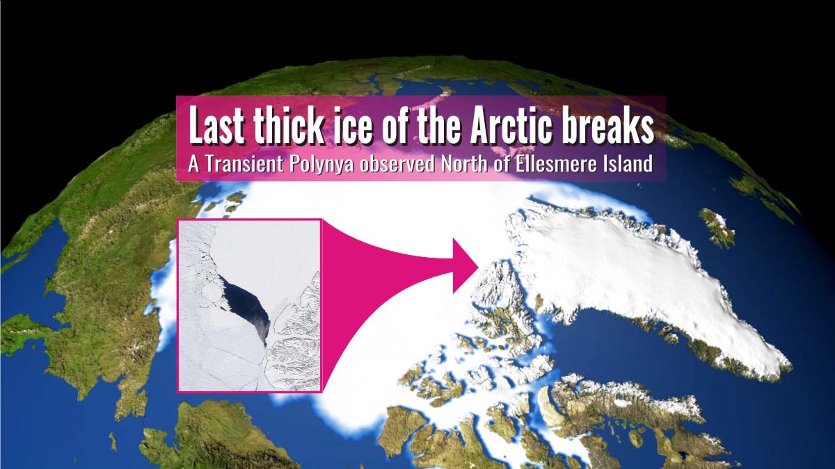 The Very Last Thick Sea Ice of the Arctic Breaks while Severe Storms