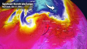 warmth europe polar vortex lobe russia