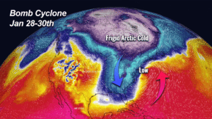 polar vortex 2022 noreaster winter storm bomb cyclone canada united states